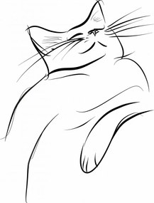 Poszter 67,5x95cm Macskaelégedettség vázlat