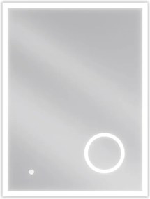 Mexen Kala világított fürdőszobai tükör kozmetikai tükörrel 60 x 80 cm, LED 6000K, páramentesítő