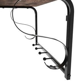 NATE fali fogas polccal, barna/fekete