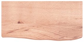 világosbarna kezelt tömör fa fürdőszobai pult 60x30x(2-6) cm