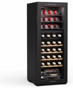 Klarstein Bovella 36 Duo+ borhűtő, 2 az 1-ben, 36 palack, 2 zóna, 7 polc, Érintéses vezérlés