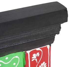 Falra akasztható kabátakasztó 4 akasztóval 80x25x2 cm Szilárd fa Mangó és MDF