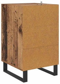 vidaXL Éjjeliszekrény fiókkal Öreg fa 40 x 40 x 66 cm Faanyag