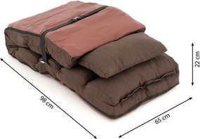 Állítható fotel DIVERO® - barna