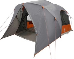 vidaXL Dóm sátor 6 főre tetővel Szürke és narancs 500 x 314 x 206 cm