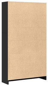 fekete szerelt fa könyvszekrény 80 x 24 x 143 cm