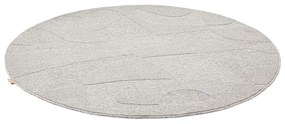 Világosszürke gyapjú kerek szőnyeg ø 120 cm Morphic Botanica – Agnella