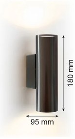 Argon 7231 - Fali lámpa MITOS PLUS 2xGU10/5W/230V fekete