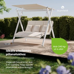 FlexiSwing hollywoodi hinta 3 üléses Állítható háttámla + napellenző, időjárásálló