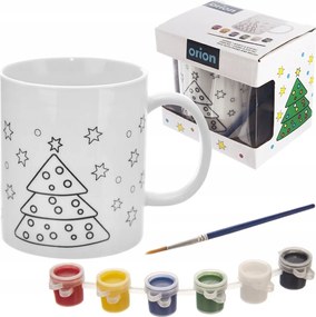 Karácsonyi Porcelán Bögre Festéshez Kerámia Festékkel 350 ML