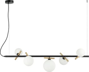 Italux modern függeszték reverso fekete arany itxpnd-5622-5-bk-w