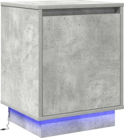 vidaXL Éjjeliszekrény Beton Szürke 39 x 34,5 x 50 cm Faanyag