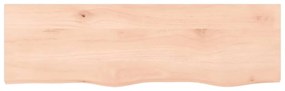 kezeletlen tömör tölgyfa fali polc 100x30x(2-6) cm