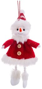 Textil karácsonyfadísz 17 cm Snowman – Casa Selección