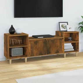 Füstös tölgyszínű szerelt fa tv-szekrény 160x35x55 cm