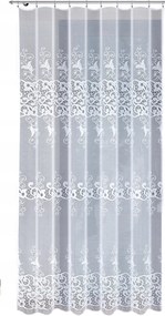 Kész függöny, balkonajtóra, zsakárd, szalaggal, 250x200 cm, fehér, 250-es mintával