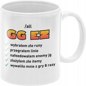 Gg Ez Vicces Bögre League Of Legends Születésnapi Ajándék 330ml Csomagolás