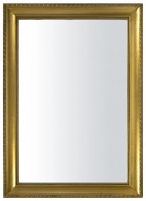 Négyszögletű álló arany tükör, letisztult 8cm rámával, 75x105x4cm