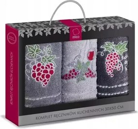 Pamut törölköző 30x50 cm x3 konyhai törölköző szett háromrészes