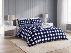 Mikroszálas ágyneműhuzat NAVY GINGHAM kék-fehér Ágyneműhuzat mérete: 70 x 90 cm | 140 x 200 cm