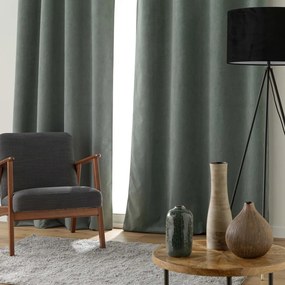 Khaki bársony függöny 140x260 cm Olympe – douceur d'intérieur