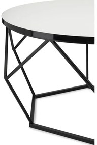 Kávésasztal DIAMOND 40x70 cm fehér/fekete