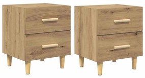 Ágyat tartó szekrény 2 pcs kézműves tölgy 40 x 35 x 47.5 cm
