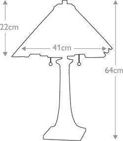 Quoizel INGLENOOK QZ-INGLENOOK-TL Asztali lámpa 2x60W/E27