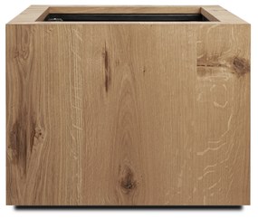 Önöntöző fa virágcserép TAMMI, négyzet alakú, többféle változatban - Hobby Flower méretek: 54x54x40, szín: rusztikus tölgy