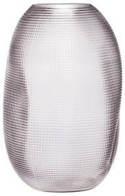 Glam szürke üveg váza, magasság 30 cm - Hübsch