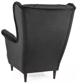 Lady Velvet fotel fekete