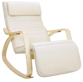Hintaszék, relaxációs szék, 5 fokban állítható lábtartó | SONGMICS