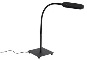 Modern asztali lámpa, fekete, 4 lépcsős LED-rel, tompítható - Botot