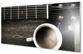 Üvegképek kávé gitár 120x60cm