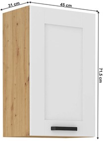 Felsőszekrény  Lesana 2 (fehér + artisan tölgy) 45 G-72 1F . 1063957