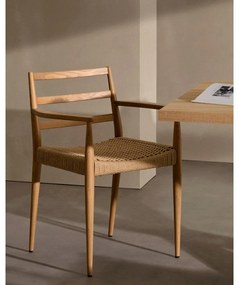 Natúr színű tölgyfa étkezőszék szett 2 db-os Analy – Kave Home