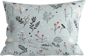Flanel párnahuzat FROST BOTANIC 50x70 cm, világosszürke