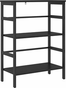 vidaXL Könyvespolc Fekete tölgy 60 x 29,5 x 81 cm Faanyag