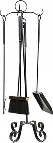 Kandalló kiegészítők Kandalló szett Szerszámok 5in1 10-766 fekete