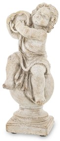 Dekoratív figura angyal Cement Szürke 19x8x8cm