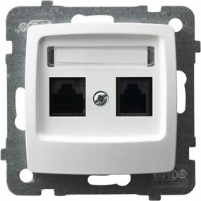 Ospel Karo fehér számítógép aljzat GPK-2S/K/m/00