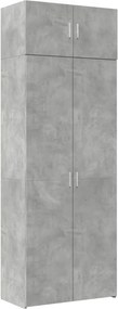 vidaXL betonszürke szerelt fa tárolószekrény 80 x 42,5 x 225 cm