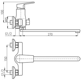 RAV Slezák CO153.5CMATZ - COLORADO kádcsaptelep fekete/arany