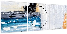 Kép - Absztrakt vonások (órával) (90x30 cm)