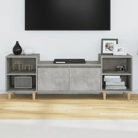 betonszürke szerelt fa TV-szekrény 160x35x55 cm