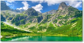 Fotó üvegkép Tó a hegyekben 140x70