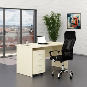 Irodabútor szett SimpleOffice 1, 140 cm, nyír