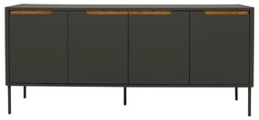 Switch fekete komód, 173 x 76 cm - Tenzo