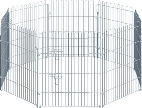 PawHut Kiskutya Játszókerítés, Kiskutya Zár, Kiskutya Kerítés Játszóhely 8 részes W63 x H76 cm | Aosom