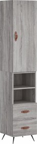 vidaXL szürke sonoma szerelt fa magasszekrény 34,5 x 34 x 180 cm